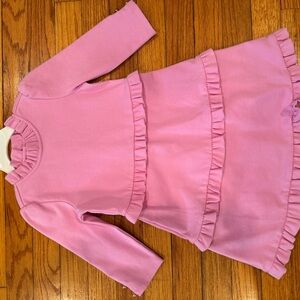 Pink Ruffle Long Sleeve Dress